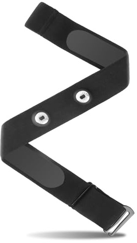 Ersatzgurt für Herzfrequenzmesser, verstellbarer HRM-Gurt, weiche elastische Brusthalterung für Garmin, Polar, Wahoo, Powerlabs, Uptivo, HRM-Transmitter, kompatibel mit 45-mm-Geräten, Schwarz , One
