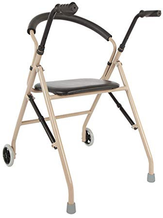 Zusammenklappbar mit 2 Rädern, Trolley mit gepolstertem Sitz, Gehgestell, Rolltransportstühle, Mobilitätshilfe, Krücke für ältere Menschen mit Behinderung, ation
