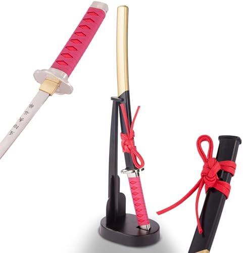 Brieföffner Schwert Mini Katana Schwert Scharf Echt 20 cm Hergestellt in Japan mit Ständer Brieföffner edel Japanische Clans