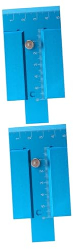 SHINEOFI 2 Piezas medidor de altura regla de carpintería regla de altura de la mesa de a de carpintero de calibre Sky-blue