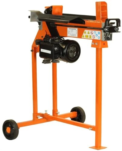 FM8T-TC 5-Ton Electric Log Splitter with Workbench, Guard & Stand – 2200W Motor – Splits Logs up to 370mm – Pre-Filled with Oil – Ideal for Small to Medium Wood Burners