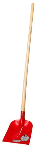 RUHR-BRILLANT Holsteiner Pelle à sable | Pour le transport de matériaux en vrac | Lame en acier | 270 x 250 mm | Douille soudée ¾ renforcée | Avec manche long en frêne 130 cm
