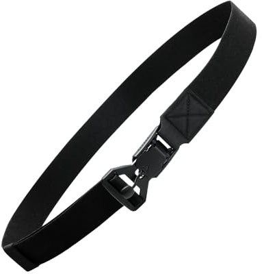 ALPAKA Stealth Belt - Cinturones Tácticos para Hombres con Hebilla Magnética de Liberación Rápida, Cinturones Elásticos de Nylon para Trabajo Militar y Senderismo, Cinturón EDC Casual Ajustable