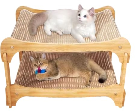 Dopsyesn Cama Rascador para Gatos - Panel Rascador Doble Capa Desmontable para Gatitos - Cama Interactiva De Descanso Rascadora para Felinos De Todo Tamaño Divertido