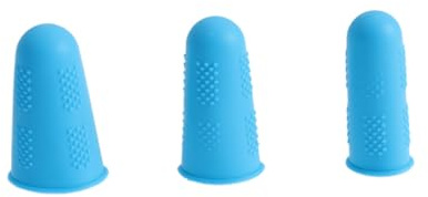 iplusmile 12 piezas Protectores de Dedos de Silicona Azul Antideslizantes y Flexibles Mediano para Protección Cómoda Arte de Uñas Reparación Electrónica y Uso Diario
