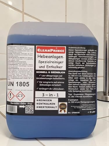 Hebeanlagenreiniger 5 Liter Kleinhebeanlagen Reiniger Hebeanlagen Konzentrat blau flüssig