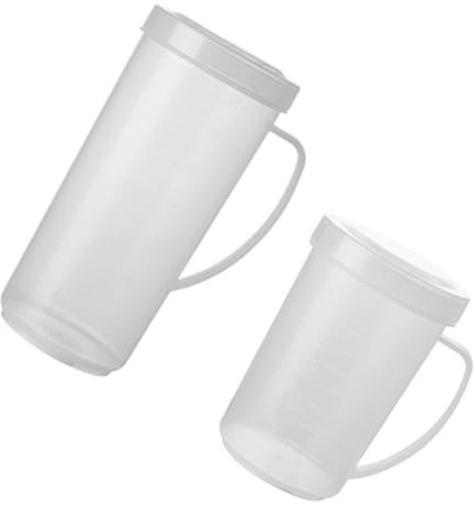 SUPVOX Tazas Medidoras de Plástico 550ml y 800ml, Jarras Graduadas para Leche y Café, Aptas para Microondas, con Escala Clara y Superficie Lisa, Utensilios de Cocina para Reutilizable