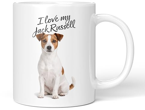 Party People Jack Russell Mug - 11oz Ceramic Coffee or Tea Cup for Dog Lovers, Christmas, Birthday, Secret Santa, Mother’s Day or Father’s Day Gift 0050