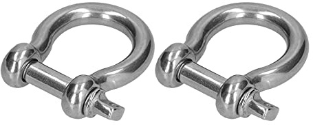 Ancora a vite a forma di, connettore per catena e fune in acciaio inossidabile, ancora per sollevamento pesante in acciaio inox 304 con elevata capacità di carico per imbracat (2 pezziM14)