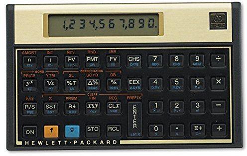 Hewlett Packard HP12C Finanzmathematischer Taschenrechner batteriebetrieben 10-stellig über 120 Funktionen