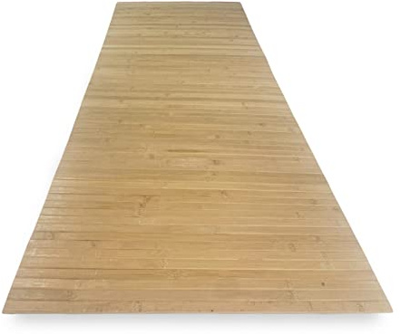 Tex family Woody Bambus-Teppich, rutschfest, vielseitig einsetzbar, Küche, Bad, Eingangsbereich (50 x 120 cm, Großbritannien Honig)