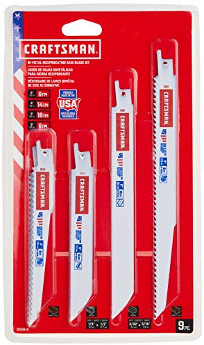 CRAFTSMAN Reciprocating Saw Blades, 9 Piece Kit (2058840)