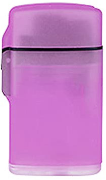 SEPILO Mechero luminoso con llama turbo, de goma, brilla en la oscuridad, color rosa