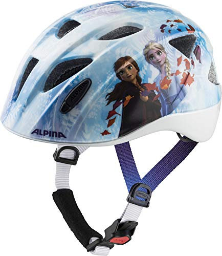 Alpina XIMO Disney - Leichter, Sicherer & Bruchfester Disney Fahrradhelm Mit Optionalen LED-Licht Für Kinder, Frozen II Gloss, 45-49 cm
