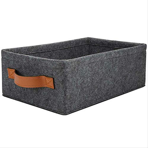 Filztasche Filzkorb Kaminholzkorb Zeitungskorb Aufbewahrungstasche Für Zuhause Schlafzimmer Zeitungsständer Kleidung Spielzeug 13 X 8,9 In Grau