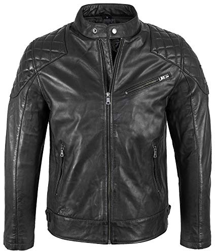 Rock Creek Herren Lederjacke Biker Jacke Echt Leder M53