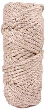 Sobotoo Cat Scratch Sisal Rope Replacement Natural Various Cat Scratcher Decking Pole Post Tree (6mm, 10M)