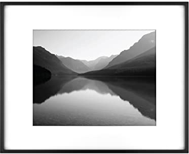 MCS Master & Co. Foundry Metal 16x20 Picture Frame, Display Pictures 11x14 With Mat or 16x20 Without Mat, Vertical & Horizontal Wall Hanging Picture Frame for Photos & Posters, Black (1-Pack)