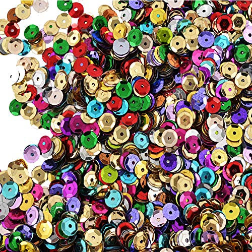 Berolle 100 g bulk lösa paljetter iriserande spanglar bulk kopp paljetter runda lösa PVC-ringar blandade färger för gör-det-själv konst hantverk tillverkning smycken kläder