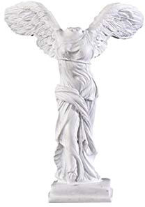 POHOVE Geflügelter Sieg von Samothrace, Statue, Göttin Nik e Skulptur, römische griechische Göttin, Victoria, antiker Ruine, Artefakt, Kunstharz, Ornament für Zuhause, Wohnzimmer, Tischdekorationen