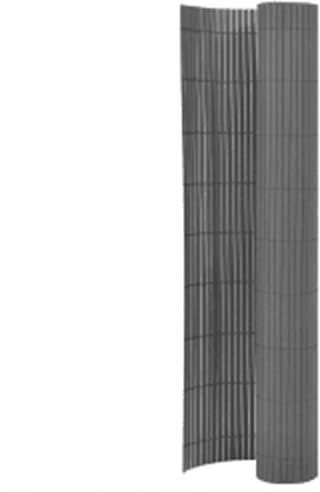 vidaXL Gartenzaun Doppelseitig Sichtschutzmatte Sichtschutzzaun Sichtschutz Windschutz Balkon Garten Zaun Terrasse PVC 110x300cm Grau