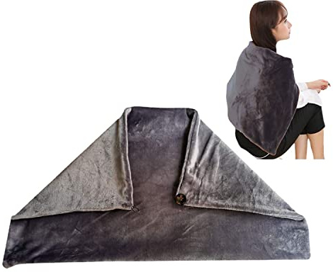 USB Heated Warm Fleece Shawl Wrap Winter Thermal Cape Collar Scarf Wrap Heating Neck Shoulders Warmer Knee Pad Seat Cushion for Office Home Shoulders Neck Pain Relief
