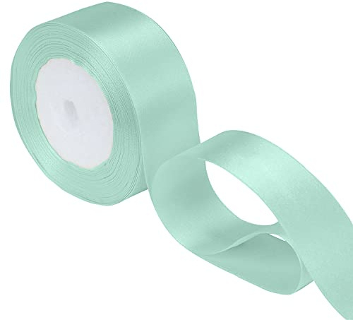 Trimming Shop Nastro di raso verde pastello da 20 mm, per confezioni regalo, rotolo di nastro in poliestere a doppia faccia da 25 m, per realizzare bouquet, torte, accessori per capelli fai da te