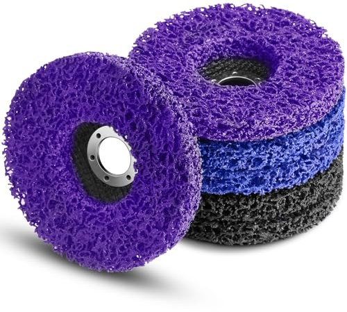 Discos abrasivos CSD de 125 x 22 mm, juego de 6 discos de limpieza gruesa, disco de tela de nailon, eliminación de pintura, óxido para amoladora An