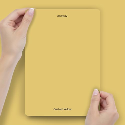 Hemway Custard Yellow Peel & Stick Sample Chalk Based Furniture Paint | A5 Accurate Colour Swatch, Mess-Free Alternative to Paint Tester Pots, Easy To Use, Eco-friendly, Interior Furniture