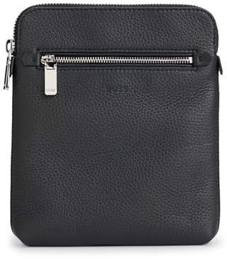 BOSS Herren New Crosstown Envel. Umhängetasche aus italienischem Leder mit Logo-Prägung