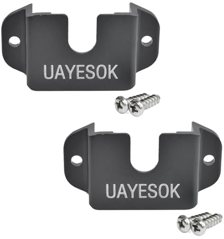 UAYESOK 3-In-1 Auto Walkie Talkie Halterung, Funkgerät& Lautsprecher Mikrofon& Mobilfunkgerät Halter, CB Funk Mikrofohalterung mit 3M Kleberücken für Baofeng Kenwood Motorola Quansheng (Schwarz 2St.)