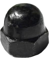 Sicherungsmuttern, 1–50 Stück, Stahl mit schwarzen oder rostfreien Hutmuttern aus Stahl, M3, M4, M5, M6, M8, M10, M12, M14, M16, Hutmutter, Sechskantmuttern mit Eichelkopf (Farbe: Edelstahl, Größe: M1