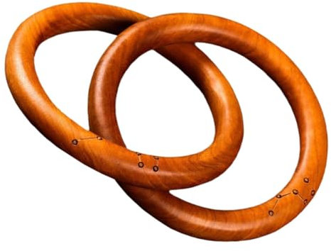 PRETYZOOM Holzkettenglied- Minimalistisch Für Zuhause Wand Regal Kamin Ornament Holzartikel Naturmaterial Heimkunst