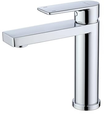 Decaura Wasserhahn Bad Waschtischarmatur Badezimmer Klein Einhebelmischer Waschbeckenarmatur Einhand Bad Armatur Mischbatterie Edelstahl mit Auslaufhöhe 130 mm