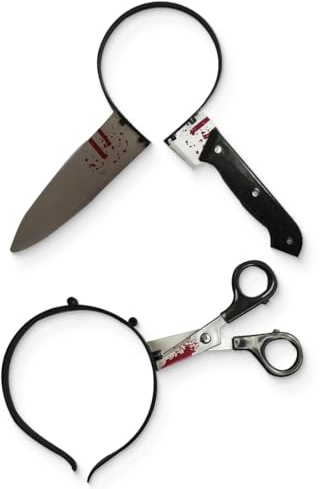 Diadema Cuchillo Halloween, Bandas para el Cabello Terror, Terrorífico juego de accesorios, Accesorios para el Cabello de Fiesta de Disfraces, para fiestas de disfraces, Halloween, Carnaval