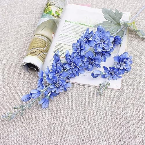 HXFFXHF Herbst Outdoor Künstliche Geranien Rote Azaleen Blumen Fake Blumen Home Decor Dekor für Garten-G