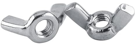 Flügelmuttern aus Edelstahl 316 der Serie M3-M8, 10 Stück, Robuste Schmetterlingsform, Korrosionsbeständig, Ideal für Marine- und Außenanwendungen (M4)
