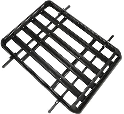 CuCummoo Schwarz Dachträger Universal Auto Korbwanne Dachgepäckträger Laderträger Aluminium 140cm Auto-dachträger Korb Fracht Gepäck Träger Einstellbare