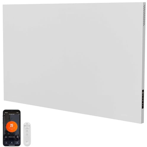 Sichler Haushaltsgeräte Elektrische Heizung Bad: WLAN-Hybrid-Infrarot- & Konvektor-Heizpanel, Versandrückläufer (Elektrische Heizung mit Thermostat, elektrisch Steckdose)