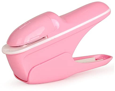 ANKCASE Hefter Kein Heftklammern Nagelfreie Hefter Mini Niedliches Papierbuch Binding Hefter Maschine Storpleless Hefter Schreibwaren Bürobedarf Klammerloser Hefter(Pink)