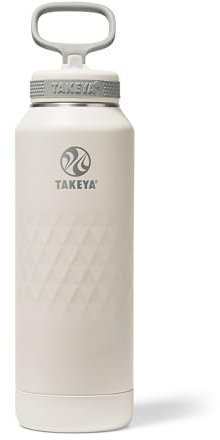 Takeya Sport 40 oz Triple-Insulated Stainless Steel Water Bottle – Leakproof, Sweatproof, BPA-Free, Keeps Drinks Cold 36 Hrs, Hot 14 Hrs – Alpine