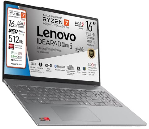 Lenovo Notebook AMD Ryzen 7 7735HS 8 Core, 16GB DDR5, 16 WUXGA IPS FHD+