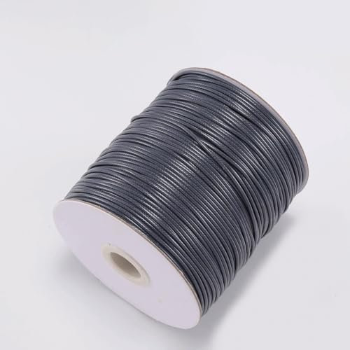 VICIYOO Cordel de Cuero Encerado de 10 m (1/1,5/2 mm) para Manualidades, Abalorios, Hilo de algodón, Suministros para Hacer Joyas y Pulseras.