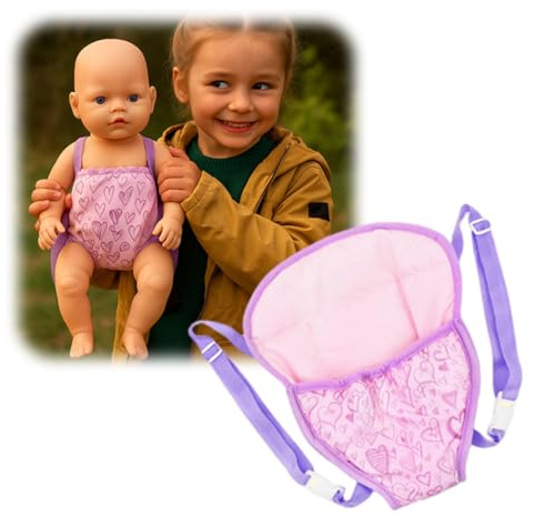 HAMKU Portabebés para Muñecas,Accesorios para Muñecos Bebé de 18 Pulgadas,Portador de Muñecas de Transporte para Niños,Juguetes para Juegos de rol para Niños