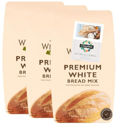 Bread Mix Bundle with Wrights Premium White Bread Mix 500g 3 Pack + Brightdale Kitchen Booklet