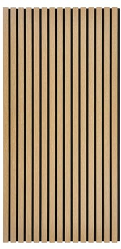INMOZATA Sound Proof Panels for Walls and Ceiling, Acoustic Wall Panels Decorative, Wooden Slats Wall Panel for Home, Office, Bedroom, Living Room, Wenge, 1200mm x 600mm
