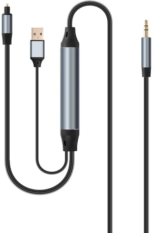 CERRXIAN Toslink Optical SPDIF to 3.5mm AUX Audio Adapter Cable 6 Ft, 24bit / 192KHz SPDIF Digital Fiber Optic to Analog Converter with USB - 6FT Power NOT AUX to Optical