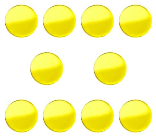 Folpus 10 stück Billard Queue Spitze Pads Ferrule Pads Reparatur Teil Tragbare Billard Zubehör Ersatz für Club Bar, Gelb