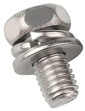 20 piezas de acero inoxidable, cruz, hexagonal, tornillo, tuerca, arandela plana, seguridad, junta, perno, combinación(M3x10x7)