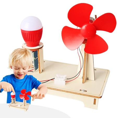 Windkraft-Set für Kinder: Bauen Sie Ihr eigenes Turbinenmodell aus Holz, kreatives pädagogisches Spielzeug für und Mädchen von 7 bis 14 Jahren, Projekt für wissenschaftliche Experimente